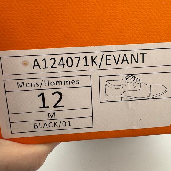 La Milano Evant Black Cap Toe Oxford Dress Shoes Men’s 12 Leather Formal - Picture 10 of 10